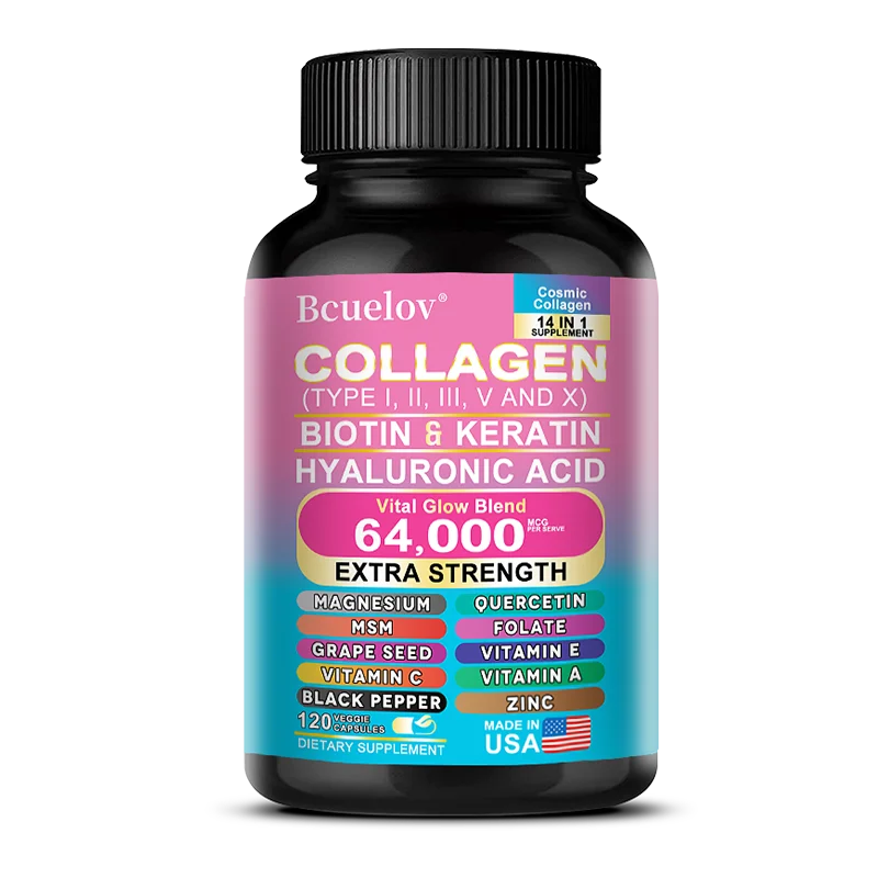Collagen Peptides Types Biotin Keratin Hyaluronic Acid MSM Vitamins ...