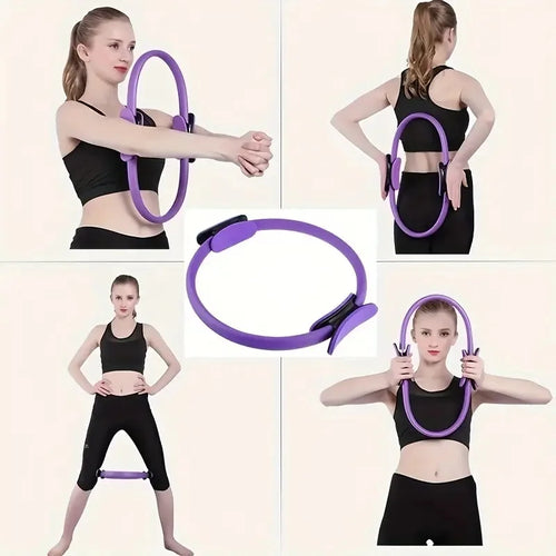 Purple Pilates Ring Yoga Resistance Band Multifunctional Body Exercise