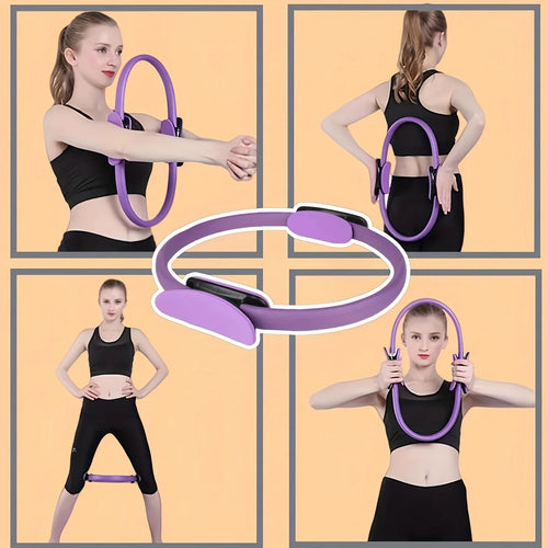 Purple Pilates Ring Yoga Resistance Band Multifunctional Body Exercise