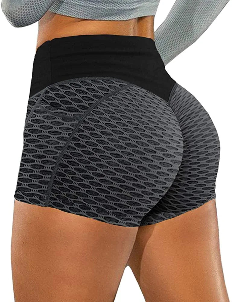 Women's Sportswear Shorts Gym With Pocket High Waist Scrunch Training Leggings Peach Hip Lift Yoga Shorts Fitness Wear