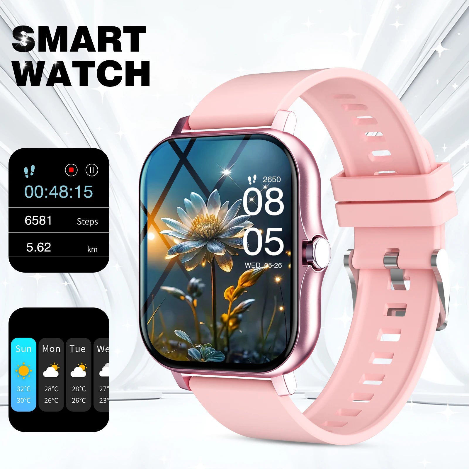 Sports Smart Watch Wireless Call Information Reminder Multifunctional Sports Watch For Men And Women