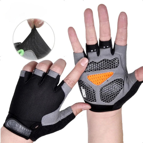 GTUBIKE Half Finger Gloves Anti-slip Shock Absorben Outdoor Sports Climbing Cycling Fitness Tool Upgraded Gloves For Men Women