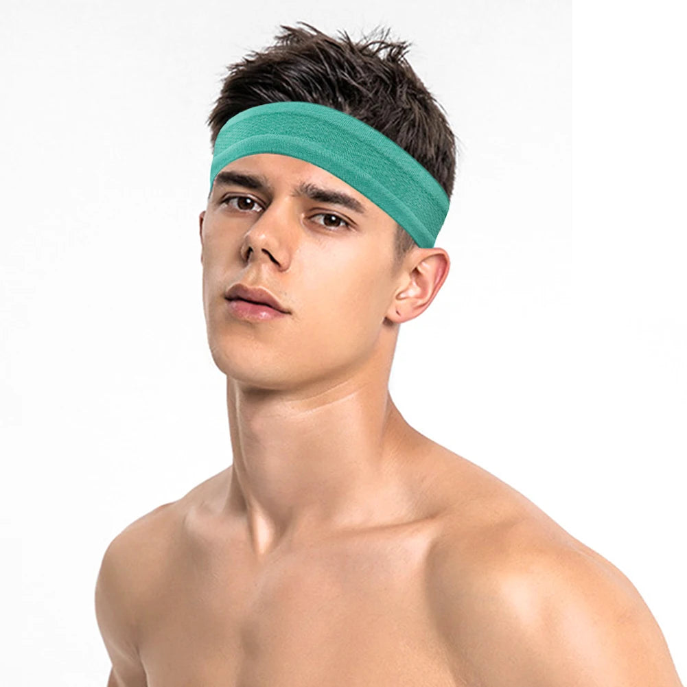 Sports Headband Exercise Sweatband Moisture Wicking Workout Sweat Bands Anti Slip Breathable for Yoga Tennis Basketball