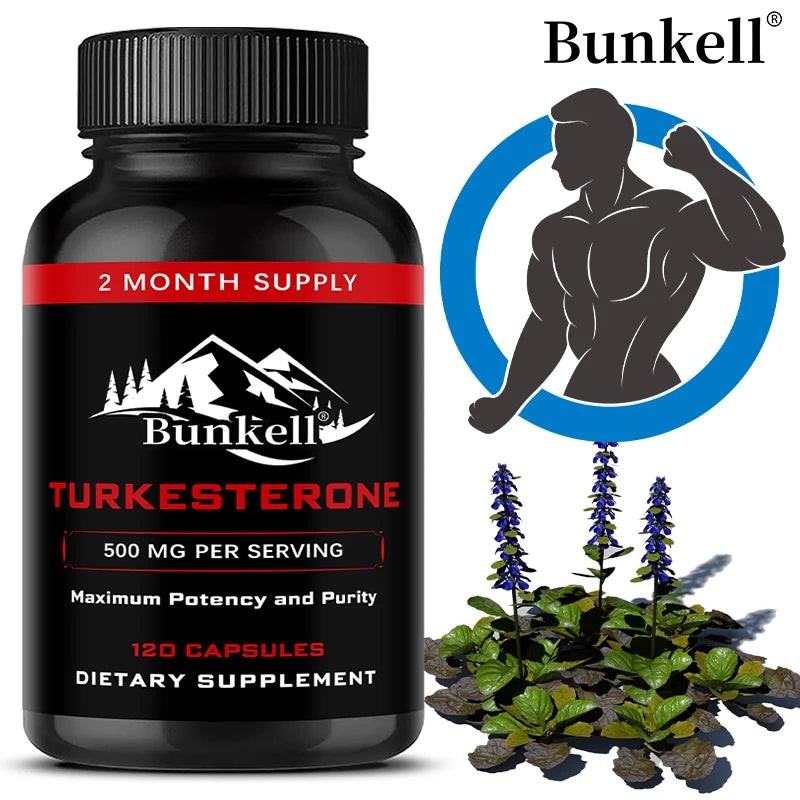 Tumourne Supplement 500 mg, Supports Strength and Muscle Growth, Energy, Performance, Muscle Mass, Muscle Function, 120 Capsules