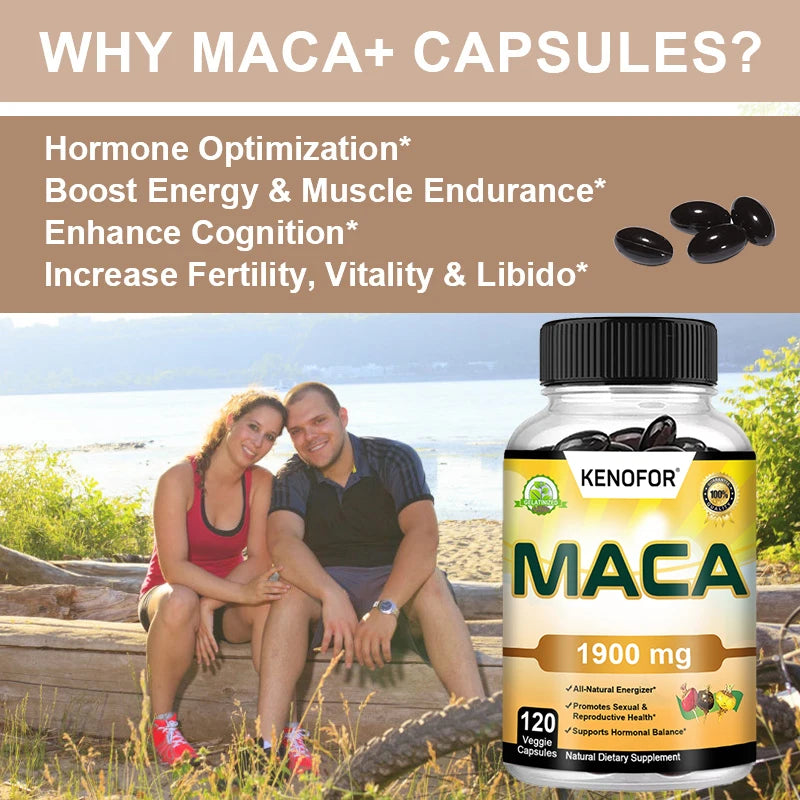 Powerful Natural Maca Extract for Strength, Endurance, Energy Confidence Support, Dietary Supplement