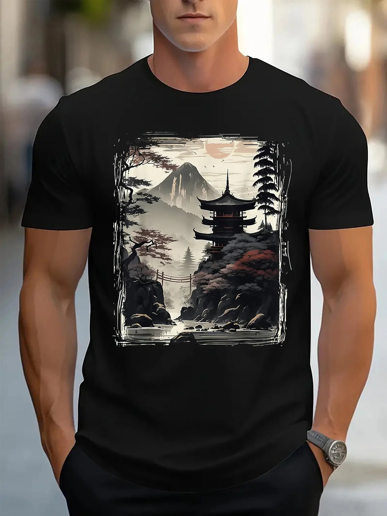 Men's Black Casual T-Shirt - Lightweight Breathable Tee for Gym Everyday & Formal Wear - Machine Washable Round Neck Shirt