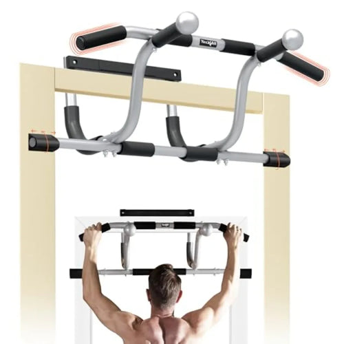 Heavy Duty Wall Mounted Pull Up Bar for Doorway Multi Grip Chin Up Bar
