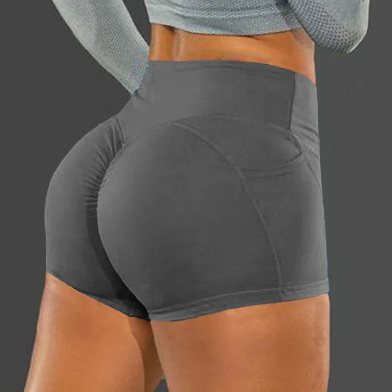 Women's Sportswear Shorts Gym With Pocket High Waist Scrunch Training Leggings Peach Hip Lift Yoga Shorts Fitness Wear