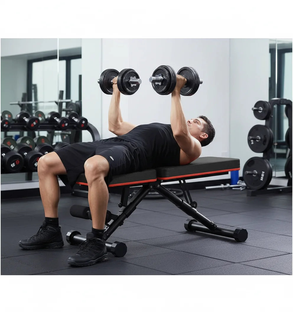 Adjustable Foldable Weight Bench, Durable Home Gym Fitness Equipment f ...