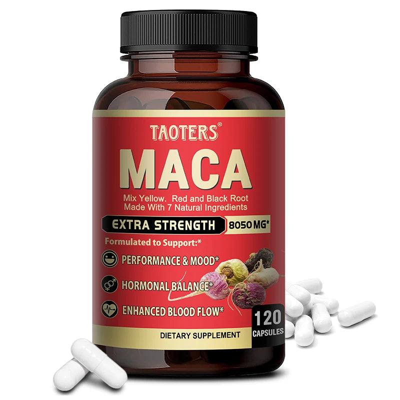 Maca root extract supplements support energy, endurance and athletic performance, mood and energy.
