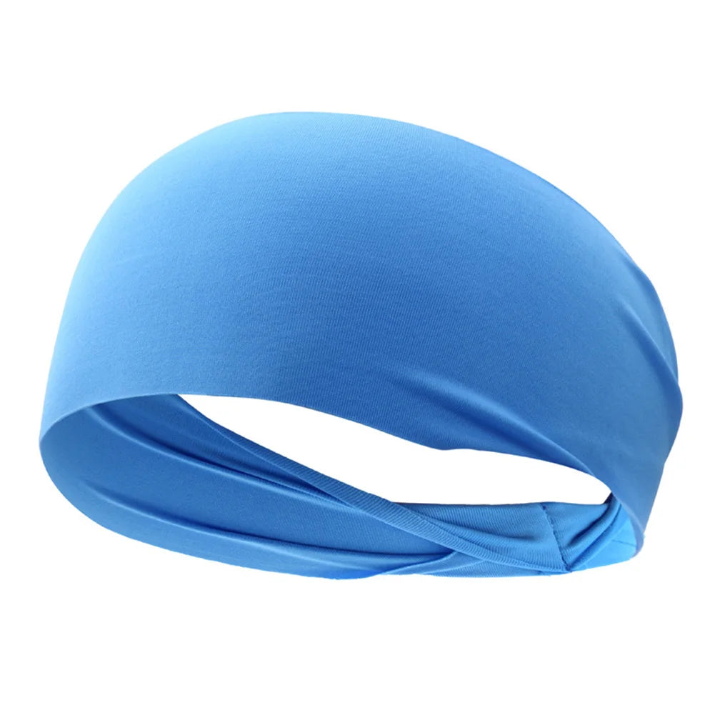 Sports Headband Running Cycling Yoga Gym Tennis Fitness Sweatband Elastic Absorbent Sweat Hair Accessories Sport Sweat Headband