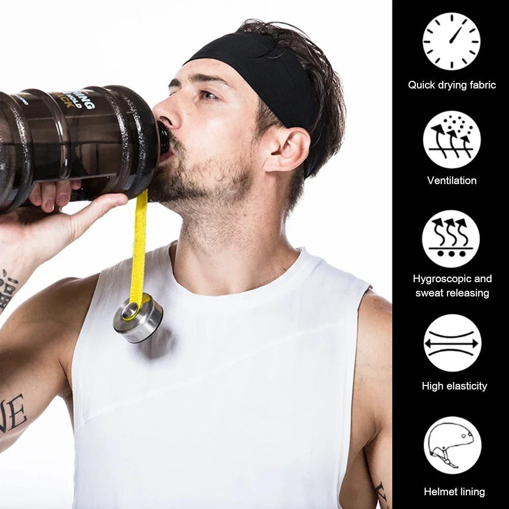 Sports Headband Running Fitness Sweatband Elastic Absorbent Sweat Cycling Jog Tennis Yoga Gym Head Band Hair Bandage Men Women