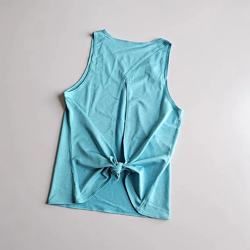 Women's Sleeveless Gym Shirts Tops Yoga Sports Vest Fitness Loose Sport Shirts Female T-Shirts for Workout Exercise Tank Tops
