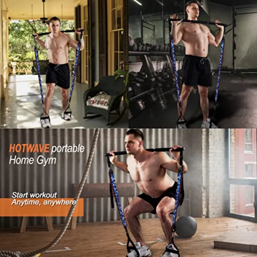 Resistance Bands for Portable Gym,Push Up Board and Pilates Bar Replacement Backup Exercise Band. Safety Cloth Cover,Squat Worko