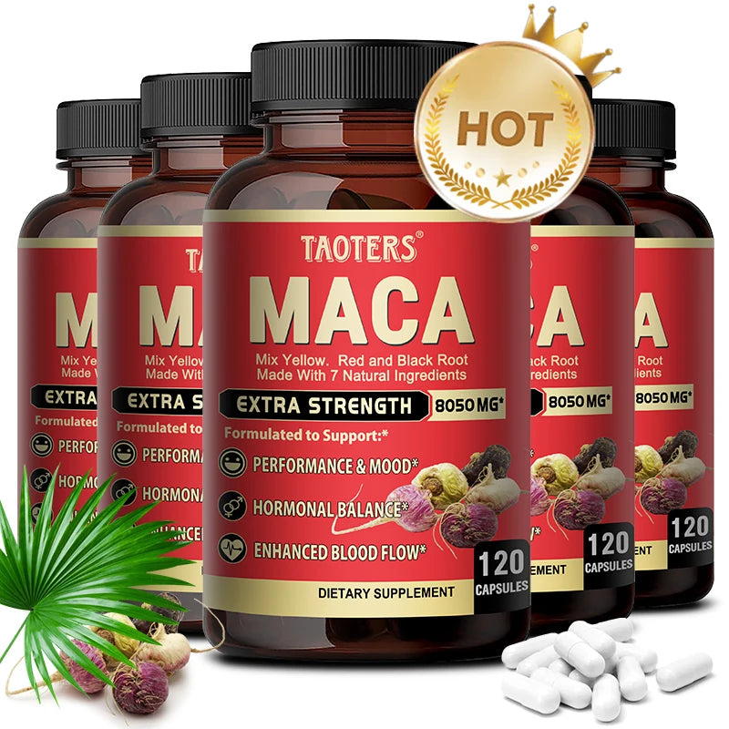 Maca root extract supplements support energy, endurance and athletic performance, mood and energy.