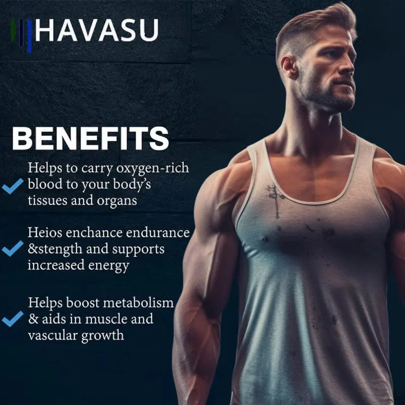 Men's Energy Supplement - Supports energy and endurance during exercise, improves athletic performance, promotes muscle growth