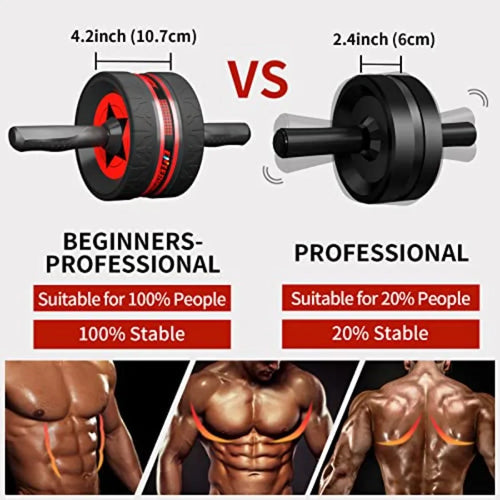 Ab Rollers Wheel Kit for Core Strength Training with Push Up Bars