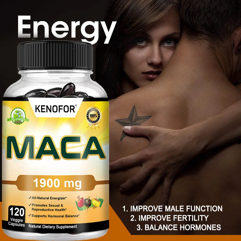 Powerful Natural Maca Extract for Strength, Endurance, Energy Confidence Support, Dietary Supplement