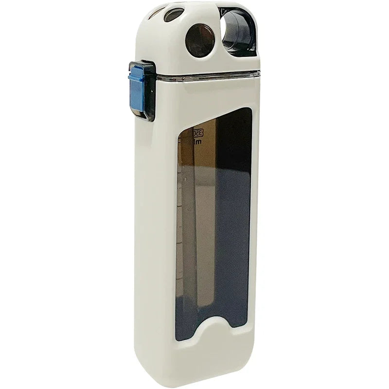 1pc 2025 new square black technology small water bottle, student specific flat water cup