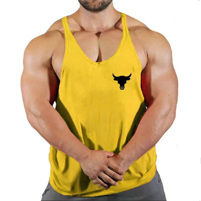 Gym Top Men Men's Clothes Fitness Muscular Man Shirt Stringer Clothing Singlet T-shirts Bodybuilding Sleeveless Sweatshirt Vests