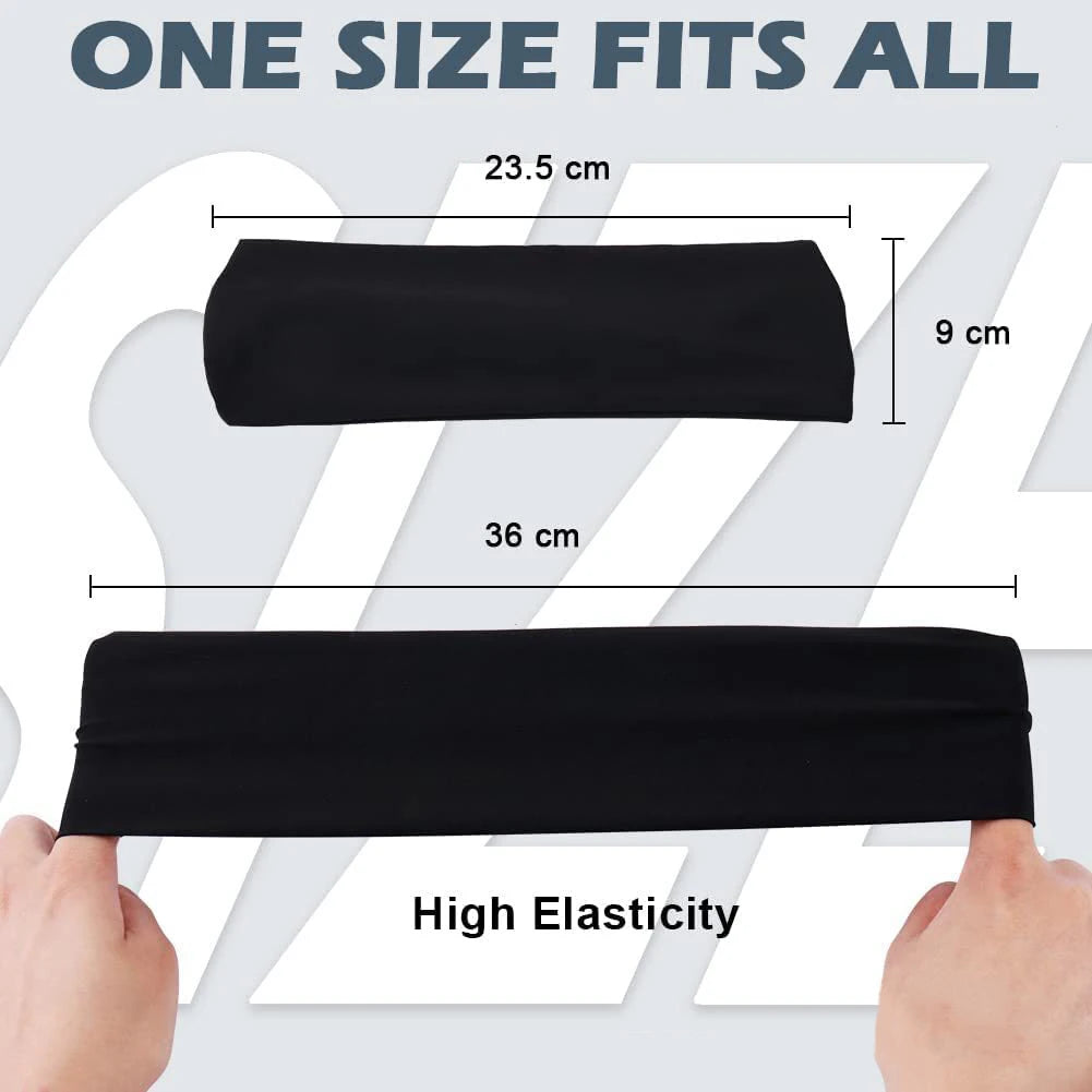 Sports Headbands for Men Women 1PC Non-Slip Moisture Wicking Workout Sweatband Fitness Running Cycling Football Yoga Hairband