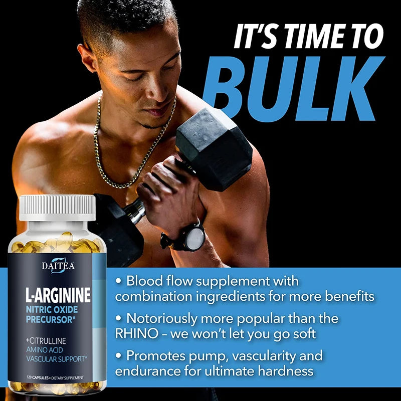 Men's Energy Supplement - Supports energy and endurance during exercise, improves athletic performance, promotes muscle growth