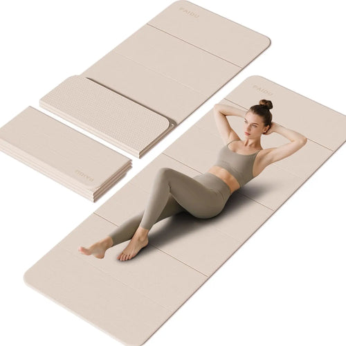 10mm Thick Foldable Yoga Mat - Non-Slip, Portable for Home & Outdoor Workouts