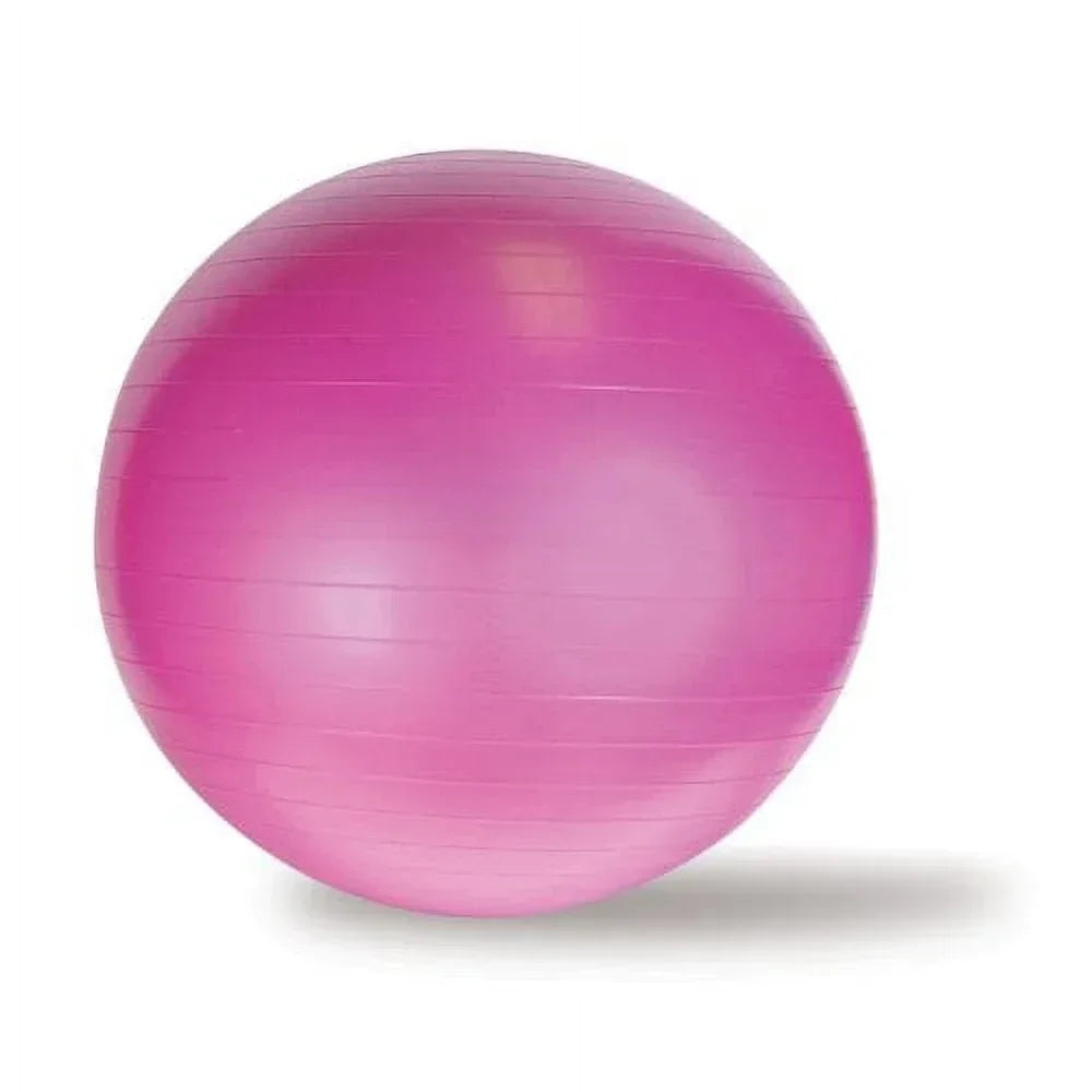 Anti-Burst Exercise Yoga Ball for Home Gym, Pilates & Pregnancy, 55cm Pink - for Women & Beginners