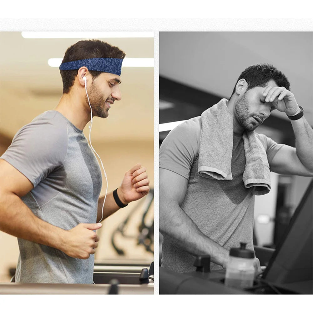 Sports Headband Running Cycling Yoga Gym Tennis Fitness Sweatband Elastic Absorbent Sweat Hair Accessories Sport Sweat Headband