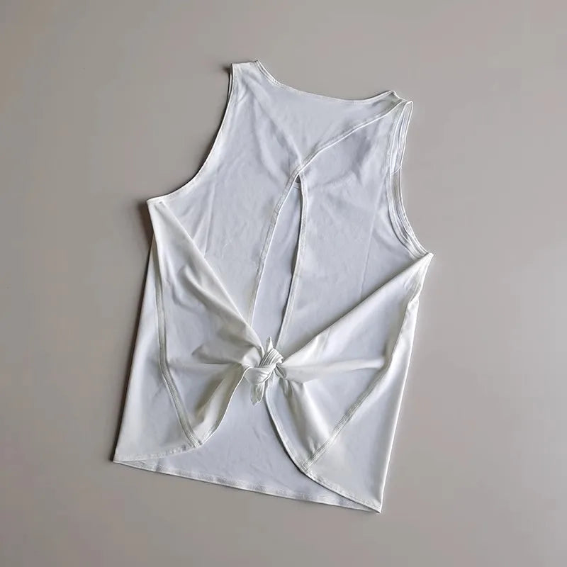 Women's Sleeveless Gym Shirts Tops Yoga Sports Vest Fitness Loose Sport Shirts Female T-Shirts for Workout Exercise Tank Tops