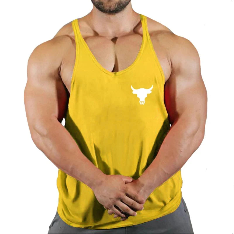 Gym Top Men Men's Clothes Fitness Muscular Man Shirt Stringer Clothing Singlet T-shirts Bodybuilding Sleeveless Sweatshirt Vests